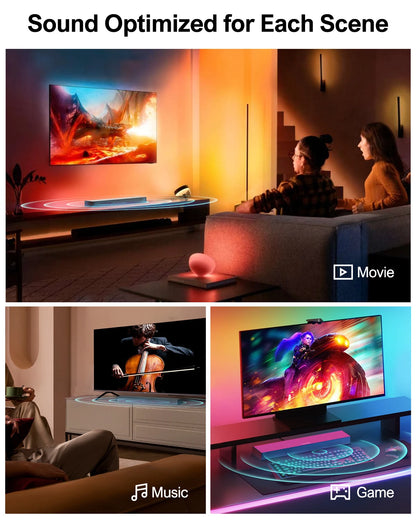 Soundbar voor TV met Subwoofer – Krachtig 160W Geluid – Bluetooth 5.3 – Slank Design – HDMI ARC / Optisch / AUX-Aansluiting