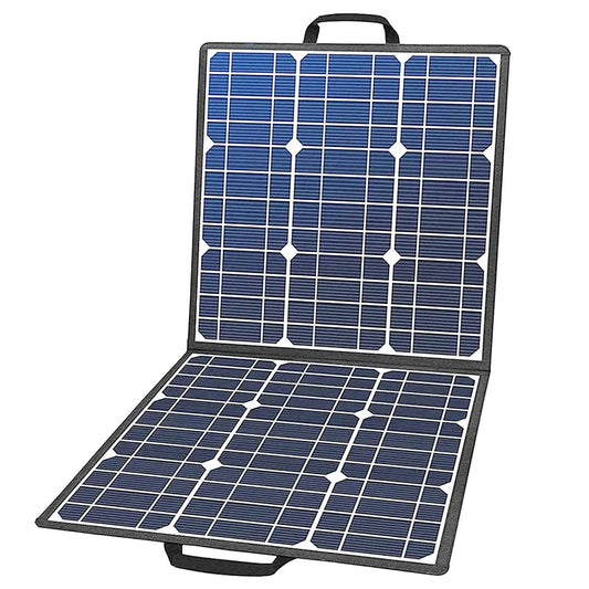 Solar Panel - Solar Panel Complete Package - Foldable Solar Panel - Camper Solar Panel - 18V 100W Portable Solar Panel - 4-in-1 - Connector Dual USB Outputs - Portable and Foldable - Black