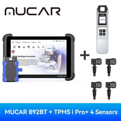 MUCAR 892BT Car OBD2 Diagnostic Tool with THINKCAR Video Scope USB Video Camera, Lifetime Free Full System Diagnosis 34 Reset - QUORE