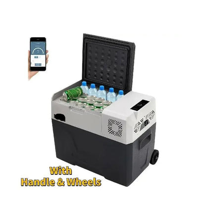 Auto Koelkast - Koelbox - Mini Koelkast - Draagbare - 50L - 53QT - 12V/24V/220V - met Compressor - Mini Fridge - Perfect voor Camping, Auto en Outdoor Gebruik