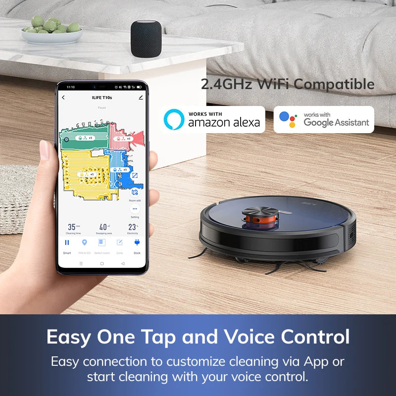 Robotstofzuiger - Vacuum Cleaner - Roborock - Draadloze - Dweilrobot - 3000Pa Zuigkracht - en Mop met Auto-Empty Station - LDS Navigatie - Slimme Thuis Nat en Droog