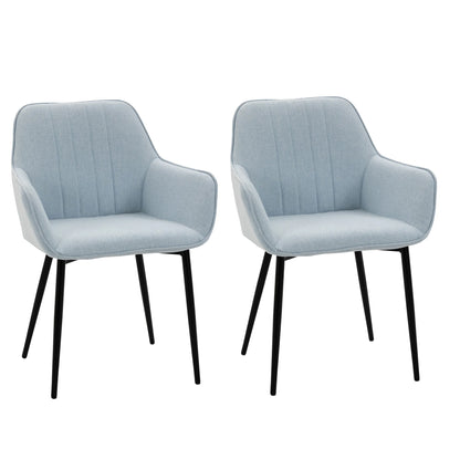 Eetkamerstoelen – Eetkamerstoel Set – Stoelen Voor Aan Tafel – Linnen Stoel – Ergonomische Rugleuning – Ademend Linnen