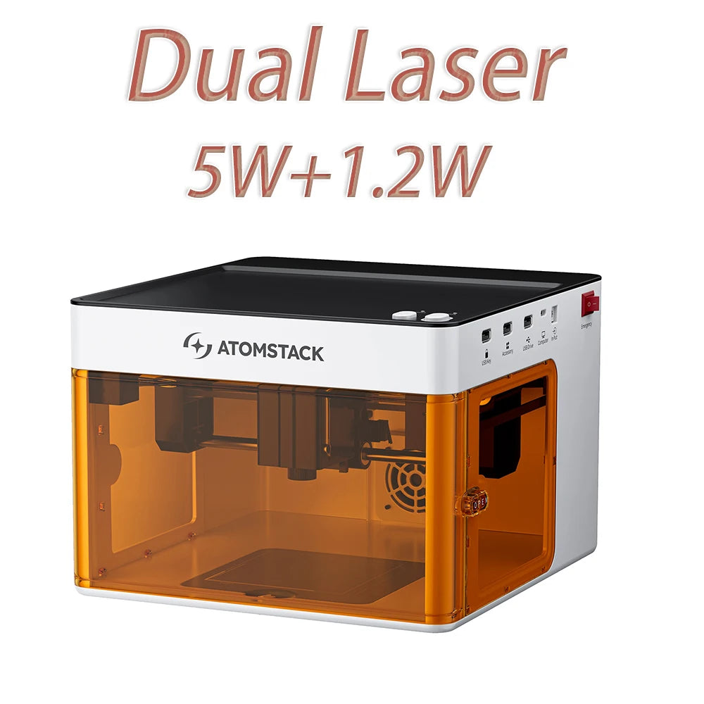 Atomstack 5W Mini Laser Engraver Portable Small Laser Engraving Cutting tool Machine DIY for Logo Wood leather Acrylc Beginner - QUORE