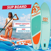 SUP Board - Opblaasbaar Paddle Board - Complete Set - Max. 135KG - 320x81cm - Pastelgroen - QUORE