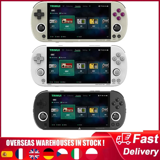 Trimui Smart Pro Retro Handheld Game Console Support Bluetooth-compatible Headset Gaming System 4.96 Inch Gift for Kids Adults - QUORE