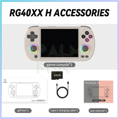 ANBERNIC RG40XX H Retro Handheld Game Console 64Bit 4 Inch IPS Screen Linux 5G WIFI Bluetooth HDMI-TV Output Video Gaming Player - QUORE