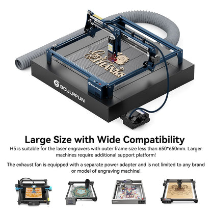 Honeycomb Laser Bed – Laser Werkplaat – Laser Snijbed – Laser Gravure Bed – Afzuigsysteem – Staal Constructie 650x650mm – Rookafvoer Ventilator