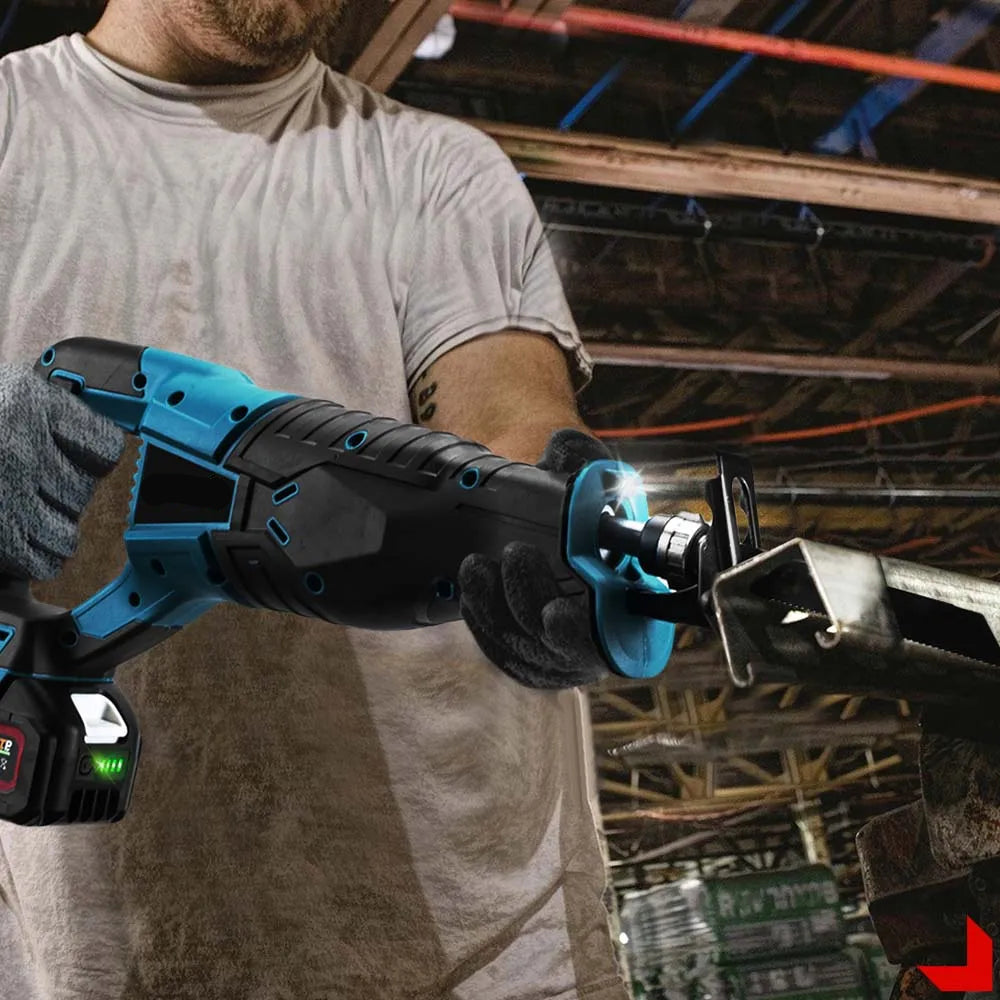 Reciprozaag - Zaag - Zaagmachines - Elektrische Kettingzaag - Reciprozagen - 3000W - Borstelloze  -Snoerloze - Gereedschap -  Inclusief 2x Accu – Ideaal voor Hout, Metaal en Pijpsnijden
