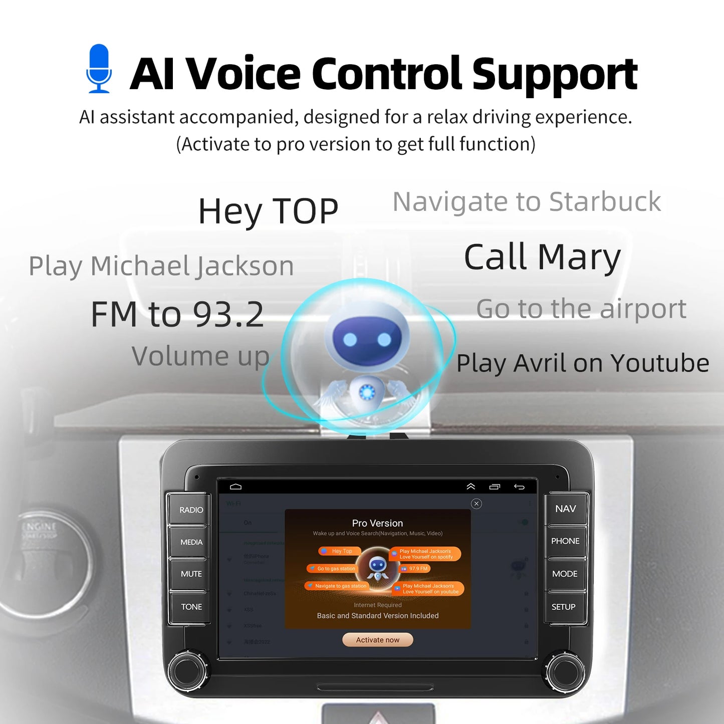 ESSGOO Android 14 6G 128G Carplay Car Radio For Volkswagen Passat b6 b7 golf 5 6 Polo Jetta Skoda Multimedia Player GPS WiFi RDS