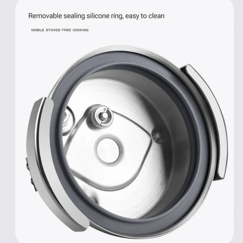 Snelkookpan - 1.6L - antiaanbakpan - Roestvrij staal - Kunststof handvat - Zilver