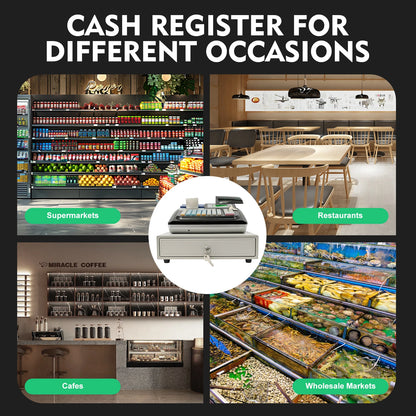 Elektronisch Kassasysteem – Kassalade – Kassa Machine – Betaalsysteem – POS Systeem – 48 Toetsen – Dubbele LED-Display