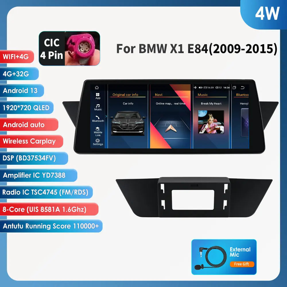 Multimedia Autoradio – Android Radio – Auto Stereo – Navigatiesysteem – Touchscreen Autoradio – 10,25 Inch Scherm – Android 13 Besturingssysteem – 4G WiFi Connectiviteit