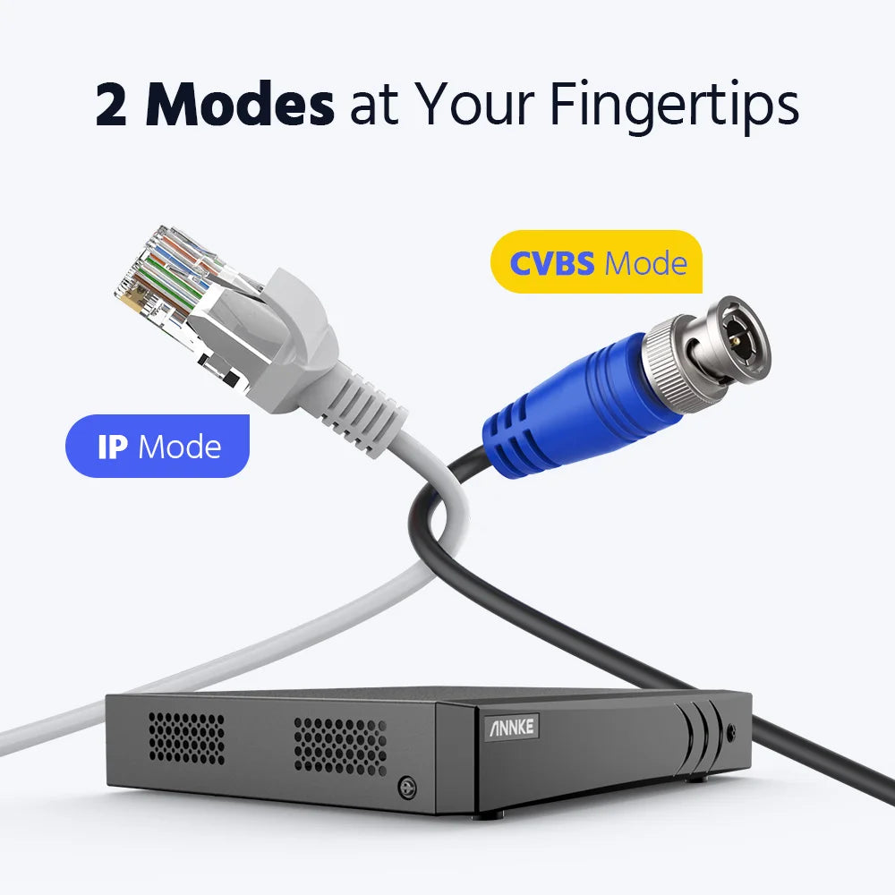 Annke - DW81KD-V6-R4CX - Beveiligingscamerasysteem - 5MP - Openlucht - Bewakingscamera - Beveiligingscamera - Beveiligingscamerasysteem - 4 stuk - NTSC,PAL - 3K CMOS - Zwart - QUORE