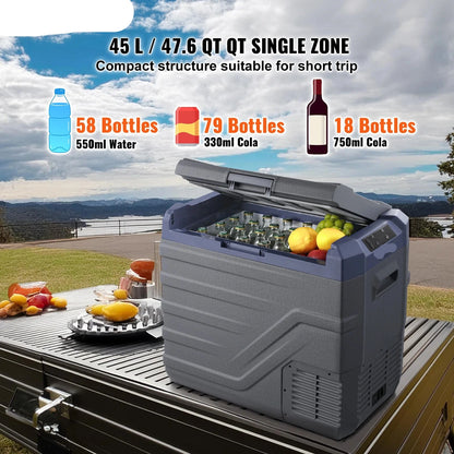 Draagbare Autokoelkast – Koelbox – Auto Koelbox – Camping Koelbox – 40 Liter – Temperatuur Instelbaar – Stil Geluid - QUORE