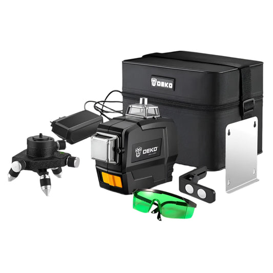 DKLL12PB1 - 12 Lijnen 4d Laser Level - 3D - Groene Lijn Zelfnivellering - 360 Horizontaal En Verticaal - Automatische zelfnivellering - Golflengte 520nm - High-Precision - QUORE