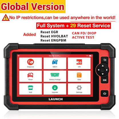 OBD Scanner - OBD2 - Auto Scanner - Auto uitlezen - Diagnose Apparatuur voor Auto's - Bidirectioneel Gereedschap - ECU Codering - CANFD - DOIP - Actieve Test - 35+ Reset Functies - Globale Versie