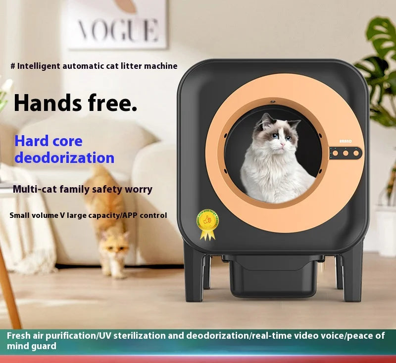 Kattenbak – Kattentoilet – Automatische Kattenbak – Zelfreinigende Kattenbak – Elektrische Kattenbak – Met UV-Sterilisatie – 70L Binnenruimte