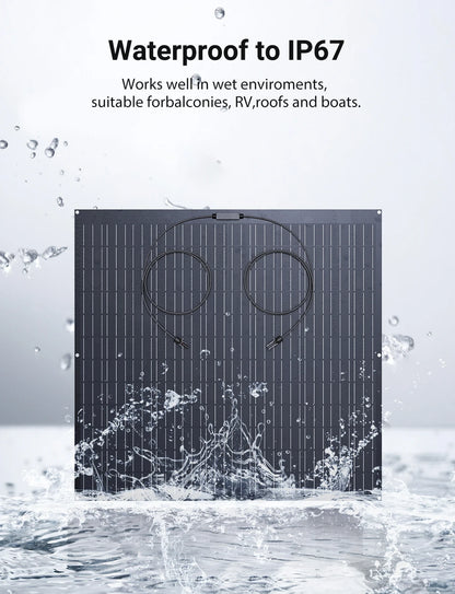 Flexibele Zonnepanelen – Ultralichte Panelen – Buigbare Zonnecellen – Mobiele Zonnepanelen – Caravan Zonnepanelen – 240W Vermogen – 2,6 Kg Gewicht