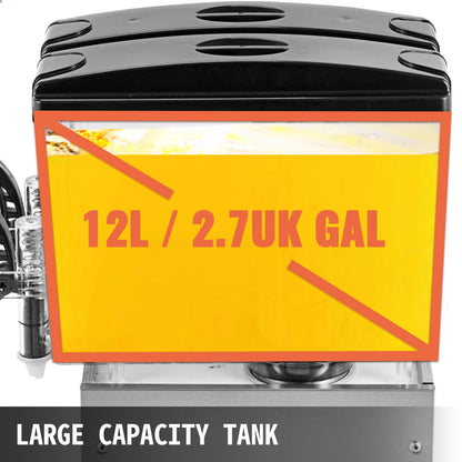 Drankendispenser – Drankenkoeler – Drankdispenser – Drankverdeler – Drankmachine – 3 Tanks Van 12 Liter – Stille Roerfunctie