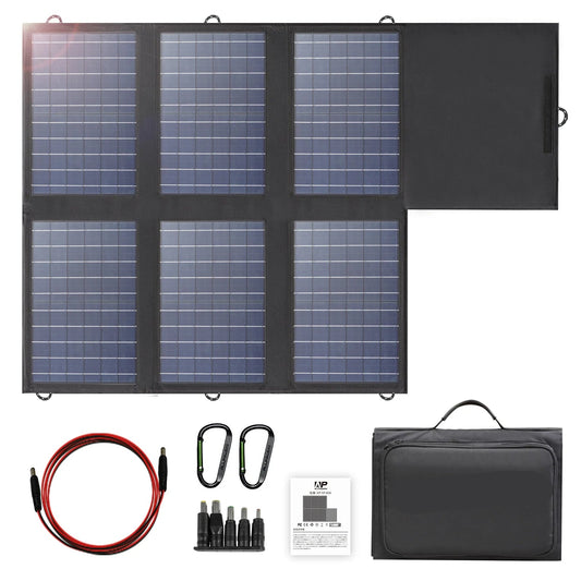 Zonnepanelen - Zonnepaneel - Opvouwbaar - Solar Panel - Waterdicht IP67 - Draagbare Solar Lader met USB-C, USB-A en 18V DC voor Powerstations, Camping en Outdoor - QUORE