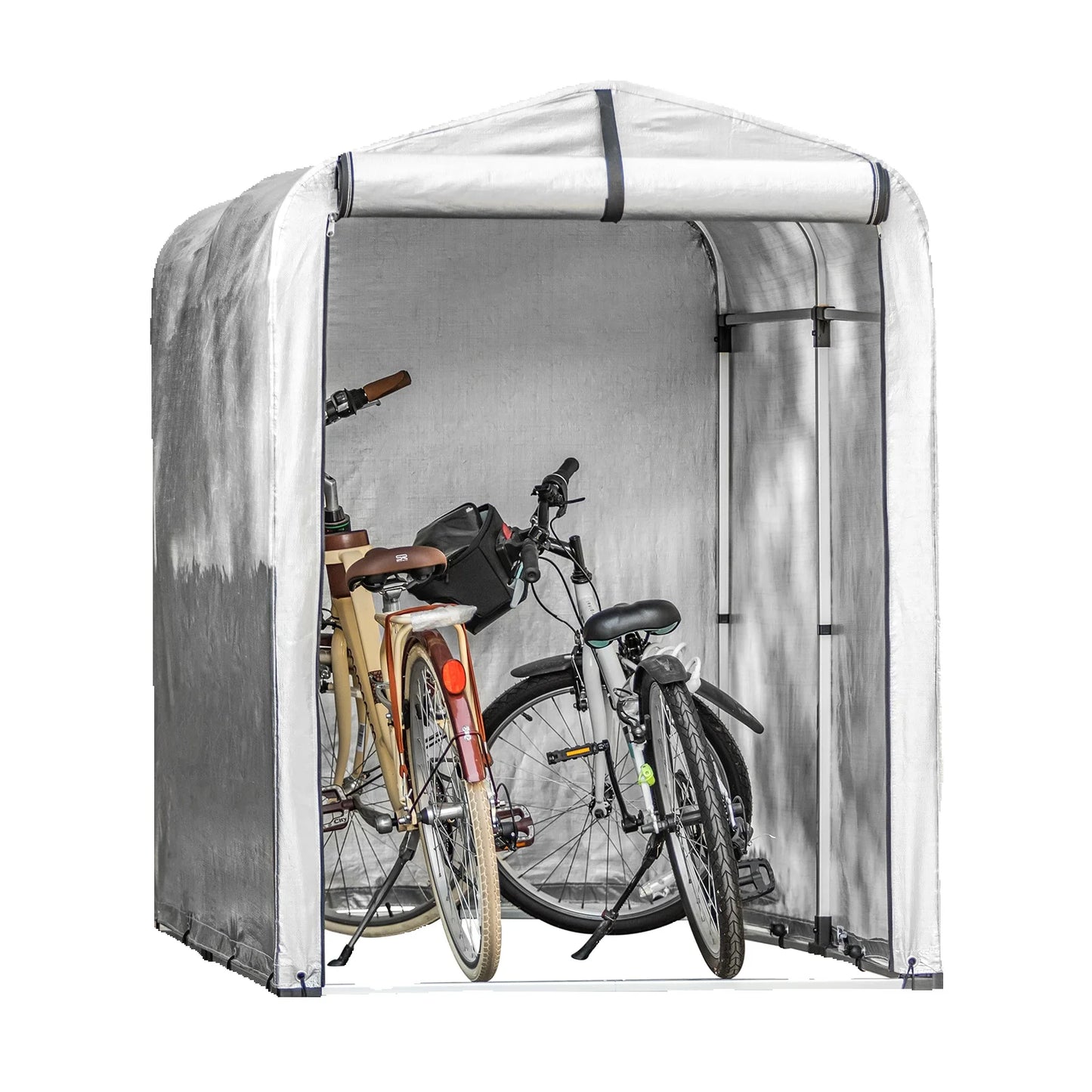 Fietsenstalling – Fietsberging – Fietsenhok – Opbergschuur – Tuinhuis – Donkergrijs – Aluminium Frame – Waterdicht PE Zeil