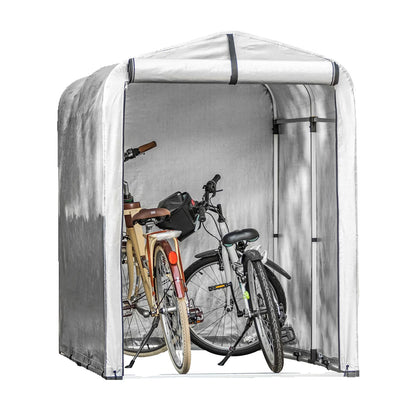 Fietsenstalling – Fietsberging – Fietsenhok – Opbergschuur – Tuinhuis – Donkergrijs – Aluminium Frame – Waterdicht PE Zeil