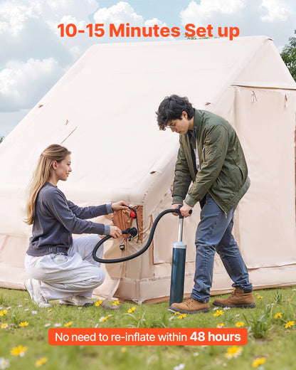 Campingtent - Opblaasbare Tent – Kampeertent – Gezinstent – Outdoor Tent – Snel Opzetten – Waterdicht 300D Oxford - QUORE