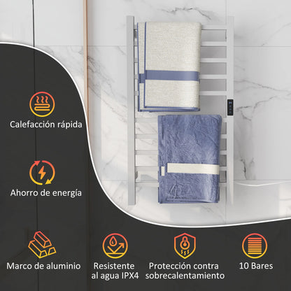 Elektrische Handdoekradiator – Elektrische Handdoekverwarmer – Handdoekdroger – Badkamer Radiator – Designradiator – Roestvrijstalen Materialen – 110 Watt Vermogen