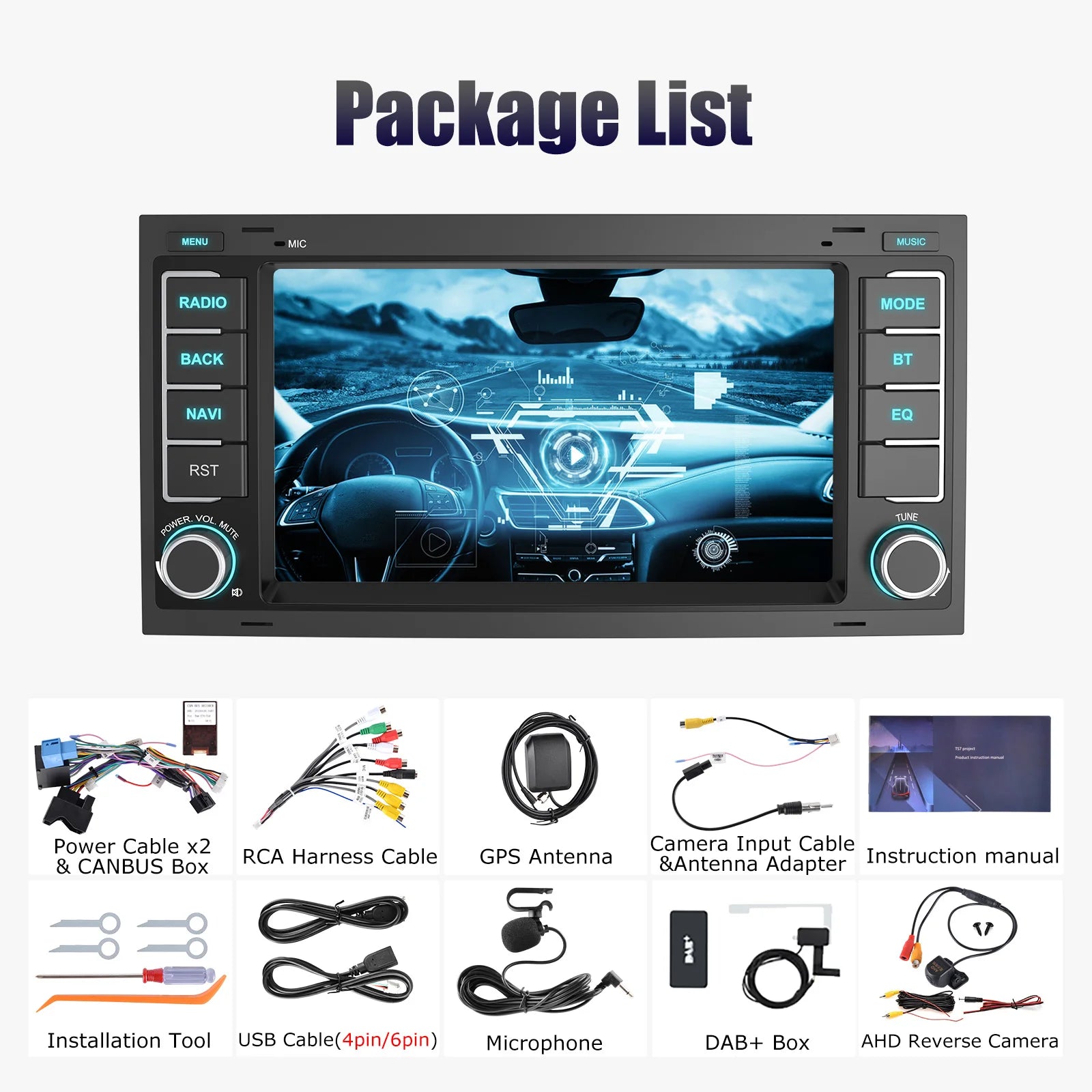 ESSGOO Android 15 Carplay Car Radio For Volkswagen  VW Touareg Transporter T5 Multivan Car Radio Multimedia Player GPS WiFi RDS - QUORE