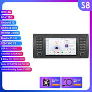 CarPlay - Multimedia Autoradio - Car CarPlay Scherm - Autoradio - Android Automultimedia - AutoRadio - Multimedia Videospeler voor BMW 5 E39 E53 X5 1995-2001 2002 2003 2004 2005 2006 - 8Core - 8G - 128G