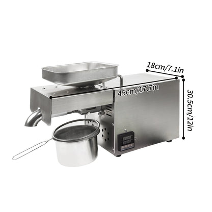 Oliepers – Oliepersmachine – Olie Extractor – Zaden Persmachine – Noten Pers – Digitale Temperatuurregeling – 610W Motor - QUORE