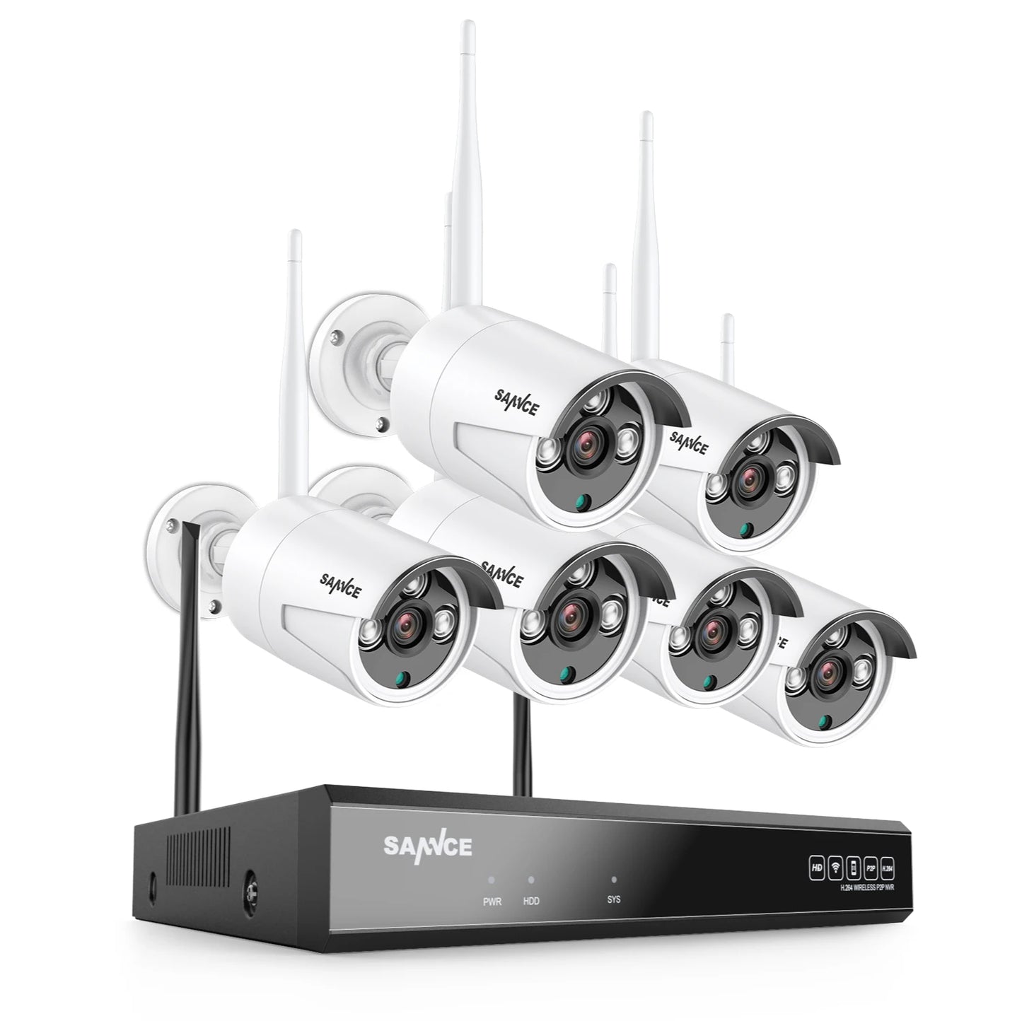 Draadloos Beveiligingssysteem – Wifi Camera Set – CCTV Bewaking – Videosysteem – 8-Kanaals NVR – 2K Full HD Beeldkwaliteit – Nachtzicht Met Beweging Detectie - QUORE