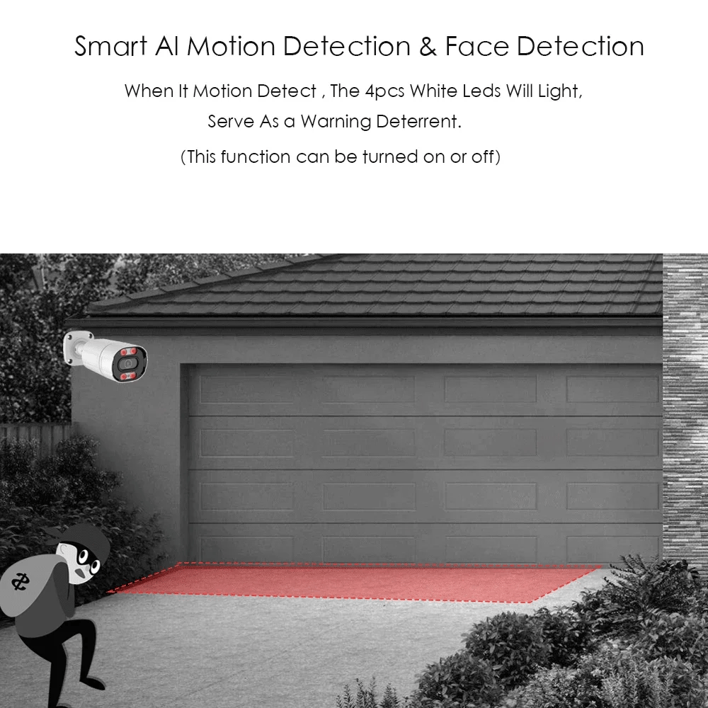 8CH 4K 8MP CCTV IP Security Camera System PoE NVR Kit Humanoid/Face Detection Two Way Audio Metal Bullet Video Surveillance Set