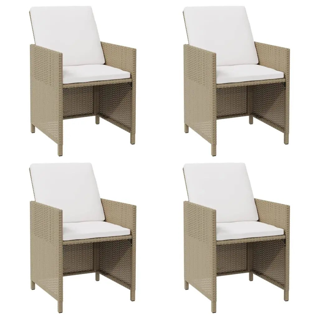 Tuinstoelen – Buitenstoelen – Terrasstoelen – Balkonstoelen – Weerbestendig Resin – Gepoedercoat Stalen Frame - 52 x 56 x 85 cm