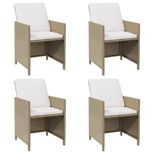 Tuinstoelen – Buitenstoelen – Terrasstoelen – Balkonstoelen – Weerbestendig Resin – Gepoedercoat Stalen Frame - 52 x 56 x 85 cm