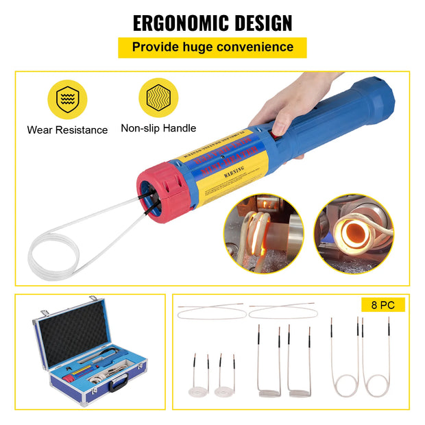 Vevor - Magnetic Induction Heater - Heating - Electric Heating - 10 Coils - 220V - 1000W - 86KPa~100KPa - Induction Heater Kit