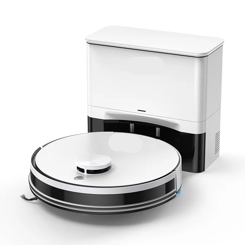 Robotstofzuiger - Vacuum Cleaner - Roborock - Draadloze - Dweilrobot - 5000Pa Zuigkracht - met Mopfunctie - Zelfledigend - voor 60 Dagen, App/Remote Bedienbaar, 180 Minuten Autonomie