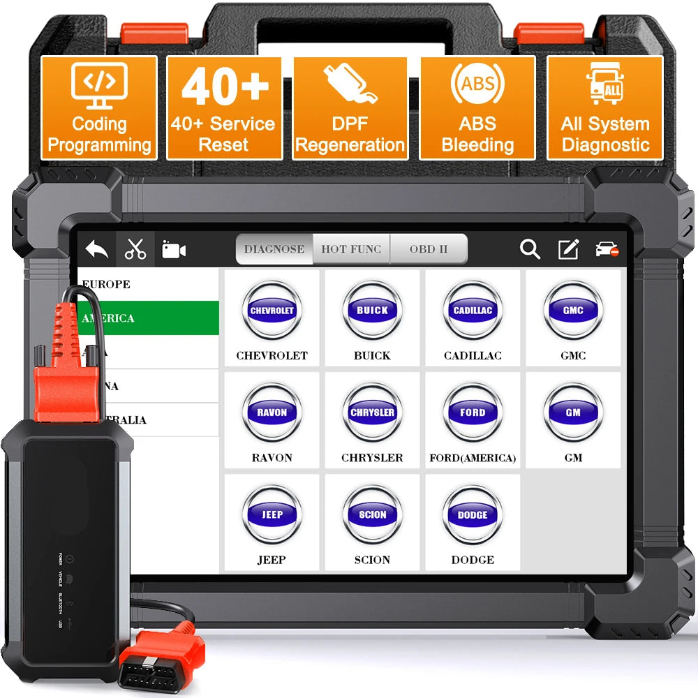 Diagnose Scanner – Truck Scanner – Vrachtwagen Scanner – Bouwmachine Scanner – 10-Inch Android Tablet – Bluetooth Verbinding