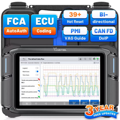 OBD2 Scanner – Auto Diagnose Tool – Voertuig Scanner – ECU Programmer – Key Programmer – 7 Inch Touchscreen – 39+ Onderhoudsdiensten & ECU-Codering