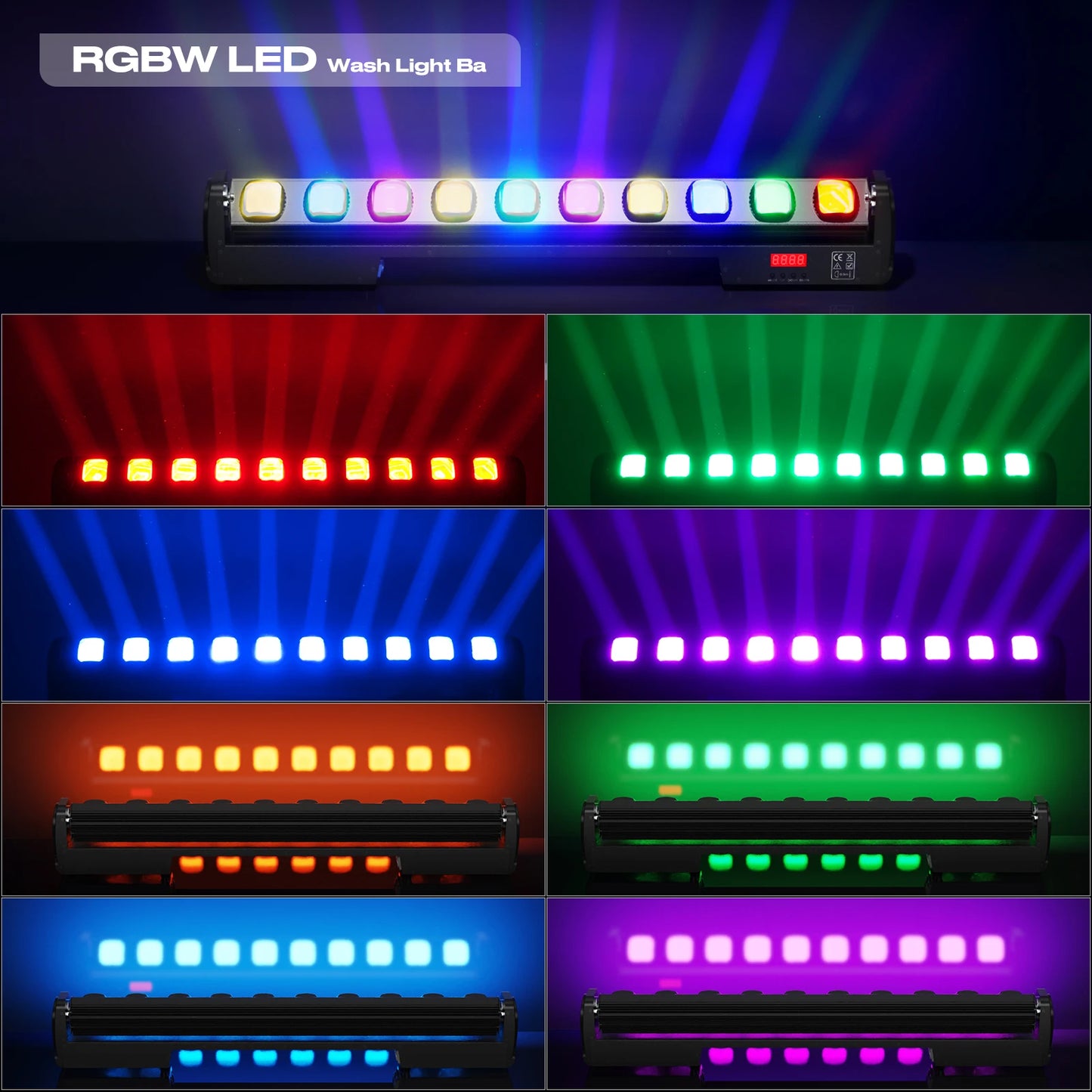 Led Muurverlichting – Led Wandlamp – Wall Washer – Rgbw Verlichting – Stage Light – 250W Vermogen – Swingende Beam Met Smalle 2° Lens - QUORE