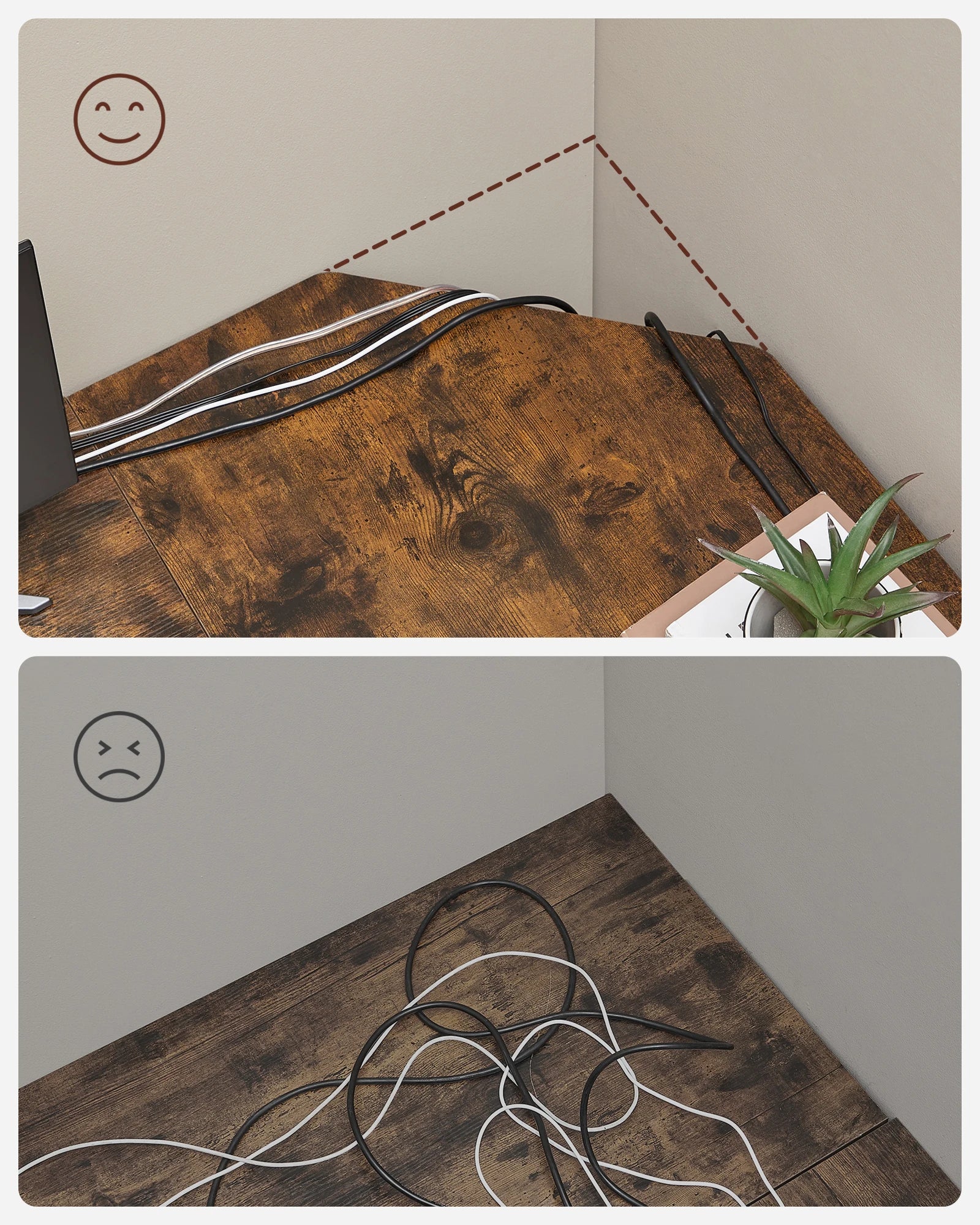 Computer Bureau - L-Vorm - Hoekbureau - Gaming Tafel - Computer Tafel - 138x138x76cm - Stabiel Bureau - Verstelbare Poten - 2 Open Planken - Broen - QUORE