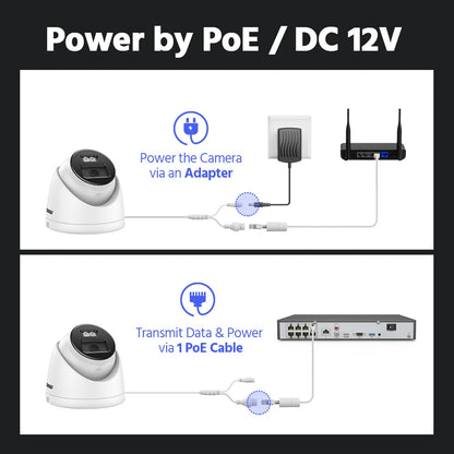 Beveiligingscamera – Camerabewaking – Bewakingscamera – Buitencamera – IP-camera – 12MP Ultra HD – Smart Dual-Light Nachtzicht