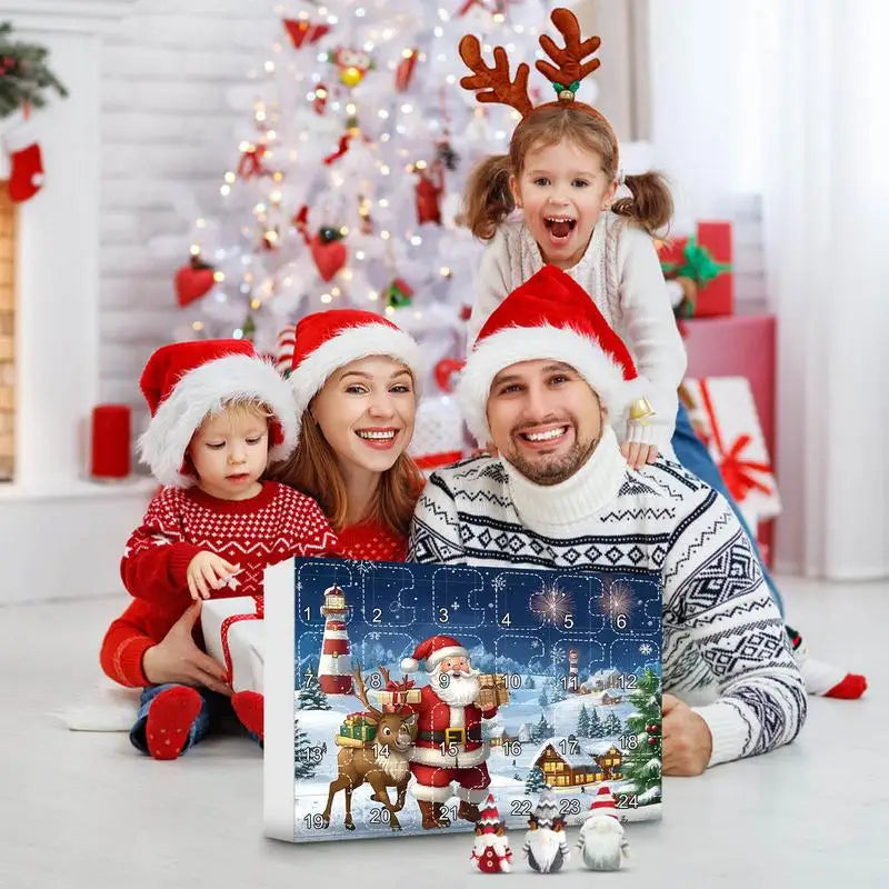 Advent Calendar - Gnome Dolls Countdown Calendar - Christmas Plush Calendar Box - 24 Days of Fun Collectible Plush Figures - Christmas Gnome Advent - Children's Christmas Gift - Toys - Playset - Set D