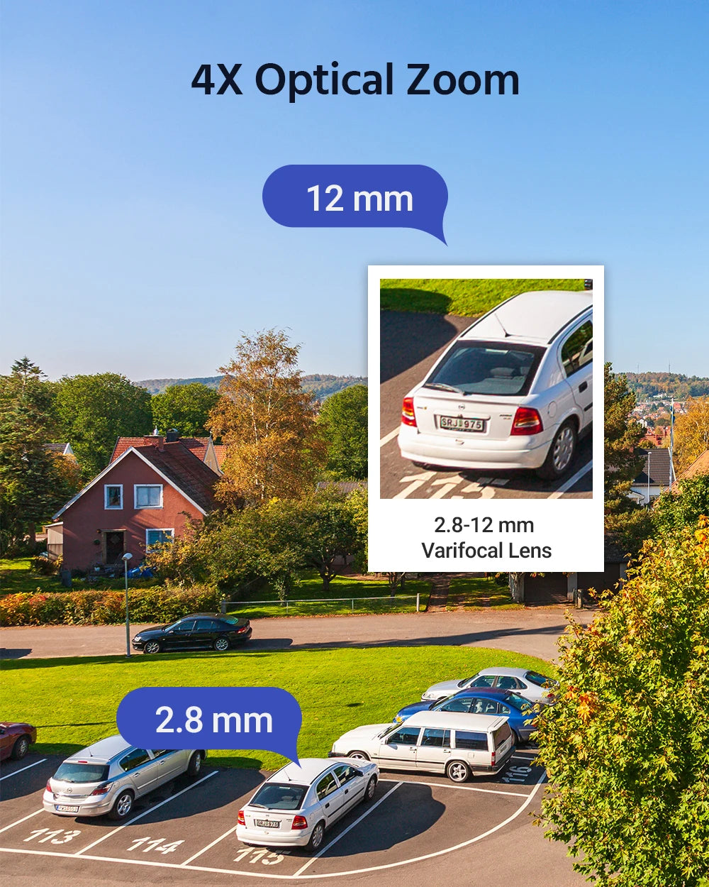 4MP PTZ Beveiligingscamera – IP Camera – Bewakingscamera – Surveillance Camera – Nachtzicht Camera – 4x Optische Zoom – AI Bewegingsdetectie – Audio Opname – PoE Aansluiting – Wit - QUORE