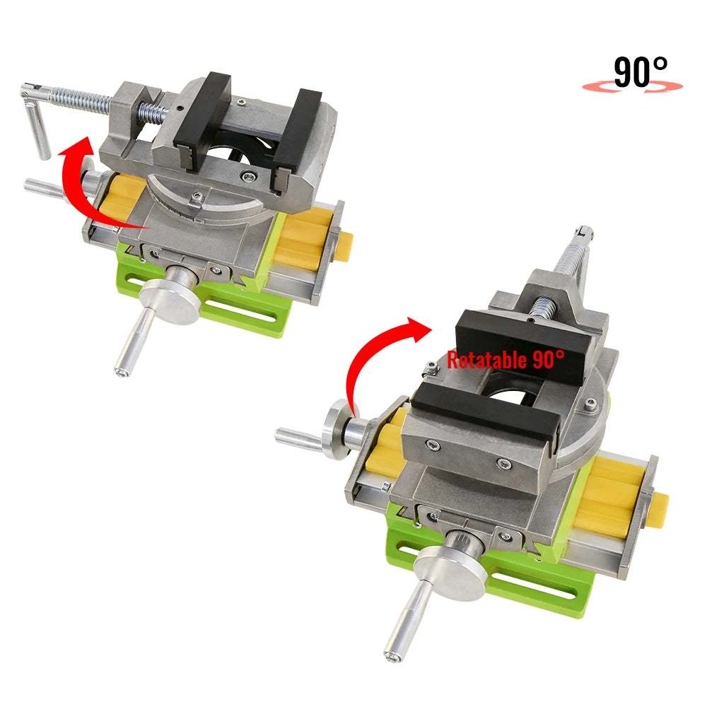 Bankschroef -  Bench Vice - Aluminiumlegering - 360 Graden Roterend - 2 in 1 Precisie Frees-Boorbankschroef - Groente - QUORE