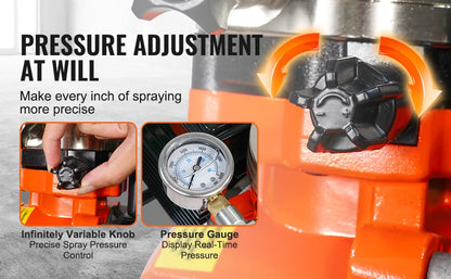 Airless Diaphragma Verfspuitmachine - Kar Airless Verfspuit - Airless Verfspuit - Verfspuiten Electrisch - Verfspuitmachine - 900W - 1800 PSI Hogedruk - Voor Grote Verfkluss - en Binnen - Buiten
