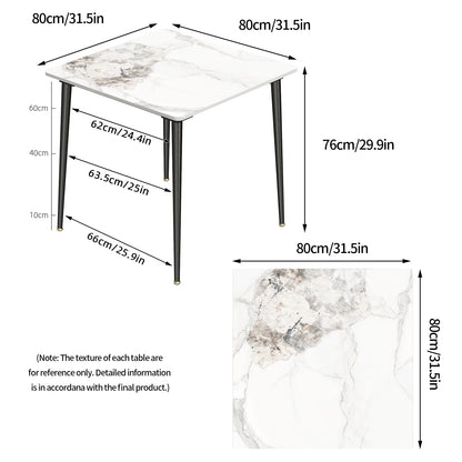 Eettafel – Dinertafel – Tafel – Keukentafel – Meubel – Rechthoekig – Sintersteen Blad – Metalen Frame