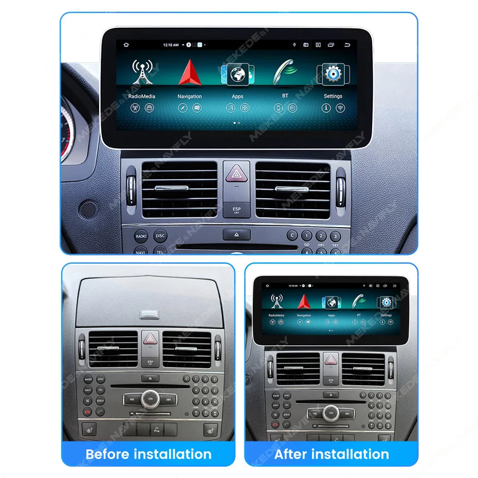 Android Multimediaplayer – Autoradio – Navigatiesysteem – Multimedia Stereo – Touchscreen – 10,25 Inch – Android 14 – 6GB RAM 128GB Opslag