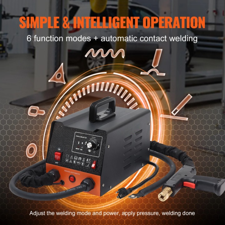 Lasdeuktrekker - Stiftlasmachine Deukreparatieset - Puntlasser - Machinelasaccessoires - Voor Auto's & Vrachtwagens - 3000W - AC 120W - 60Hz - Zwart - QUORE