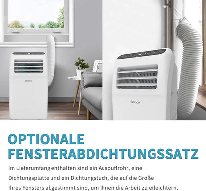 Mobiele Airconditioner – Verdamper – Verwarming – Luchtontvochtiger – Ventilator – 4-in-1 Functie – 24-Uurs Timer